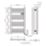 Flomasta 960mm x 540mm 1706BTU Black Flat Electric Towel Radiator