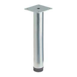 Rothley Round Furniture Leg Silver 200mm