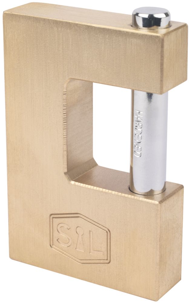 Smith & Locke Brass Block Padlock 90mm Screwfix
