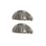 Essentials Chervil Cup Pull Handles Brushed Nickel 94mm 2 Pieces