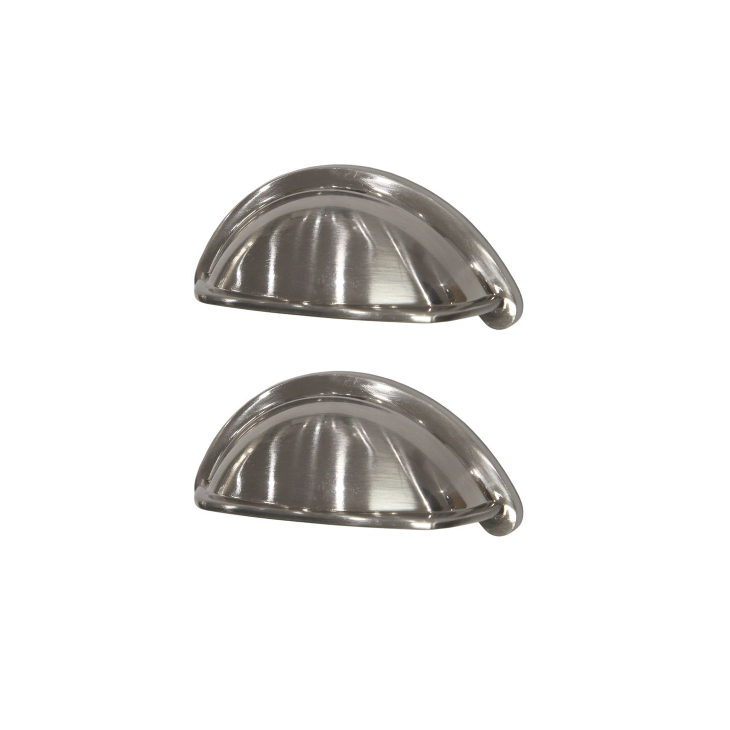 Essentials Chervil Cup Pull Handles Brushed Nickel 94mm 2 Pieces (182AA)