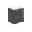 Ohio 2-Drawer Bathroom Vanity Unit with Ceramic Basin Gloss Dark Grey 510mm x 390mm x 518mm