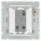 British General Evolve 20A 16AX 1-Gang 2-Way Light Switch  Pearlescent White
