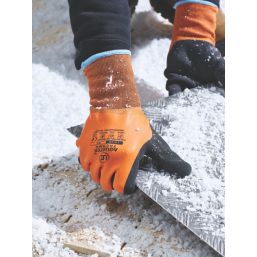 UCI Aquatek Thermo Full-Dip Latex Thermal Gloves Orange Large