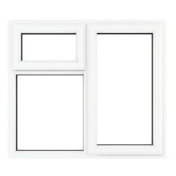 Crystal  Right-Hand & Top Opening Clear Double-Glazed Casement White uPVC Window 1190mm x 965mm