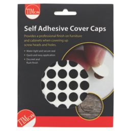 Timco 13mm 112 Pack Black Screw Cover Stickers