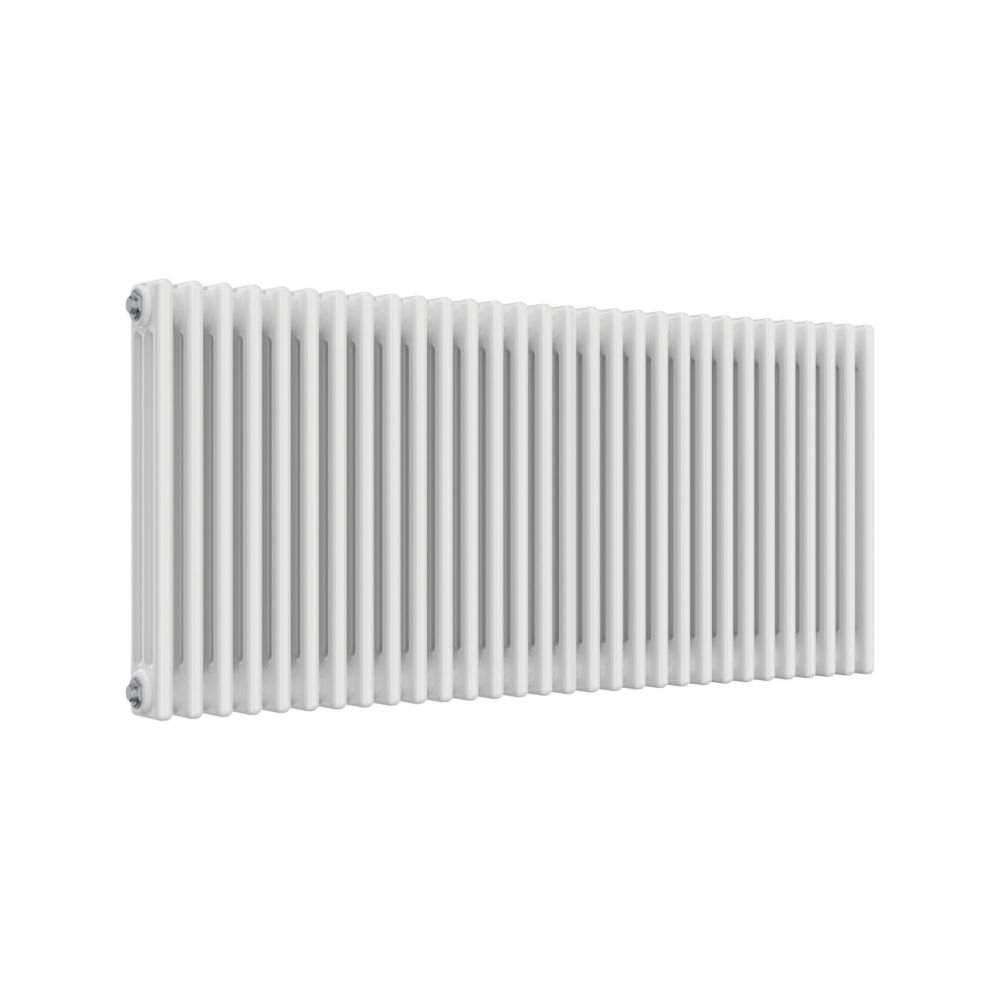 Reina 600mm x 1370mm 6088BTU White Horizontal 3 Column Radiator