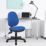 Nautilus Designs Java 200 Medium Back Task/Operator Chair No Arms Blue