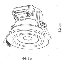 LAP Ubertas Fixed  LED Downlight White 4W 420lm