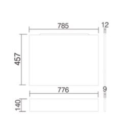 Laval Adjustable End Bath Panel 785mm White