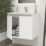 Newland  Double Door Wall-Mounted Vanity Unit with Basin Gloss White 600mm x 450mm x 540mm