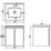 Newland  Double Door Wall-Mounted Vanity Unit with Basin Gloss White 600mm x 450mm x 540mm