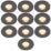 Electralite Yate Fixed  Fire Rated Downlights Black 10 Pack