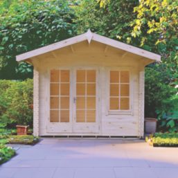 Shire Cannock 10' x 10' (Nominal) Apex Timber Log Cabin