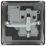 LAP  13A 1-Gang SP Switched Plug Socket Black Nickel  with Black Inserts
