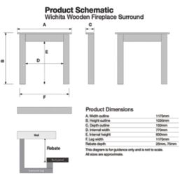 Focal Point Wichita Fire Surround White 1170mm x 1030mm