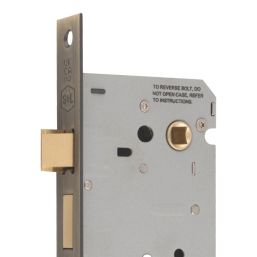 Smith & Locke  3 Lever Antique Brass Mortice Sashlock 76mm Case - 57mm Backset