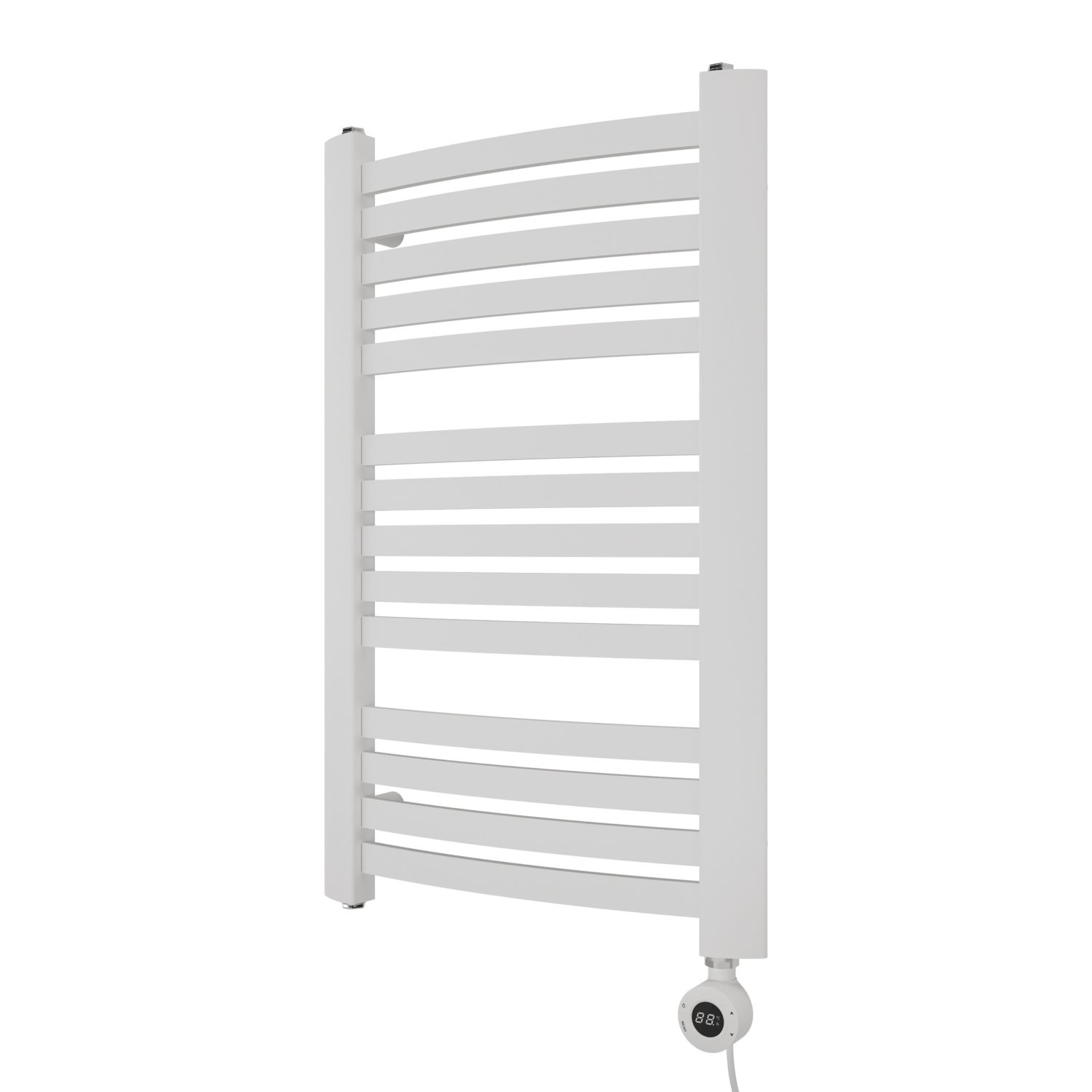 Ximax 765mm x 480mm 1024BTU White Curved Electric Towel Radiator (183AC)