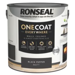 Ronseal 2.5Ltr Black Pepper Matt Emulsion Multi Surface Paint