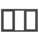 Crystal  Left & Right-Hand Opening Clear Double-Glazed Casement Anthracite on White uPVC Window 1770mm x 965mm