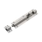 Straight Barrel Door Bolt Satin Chrome 152mm