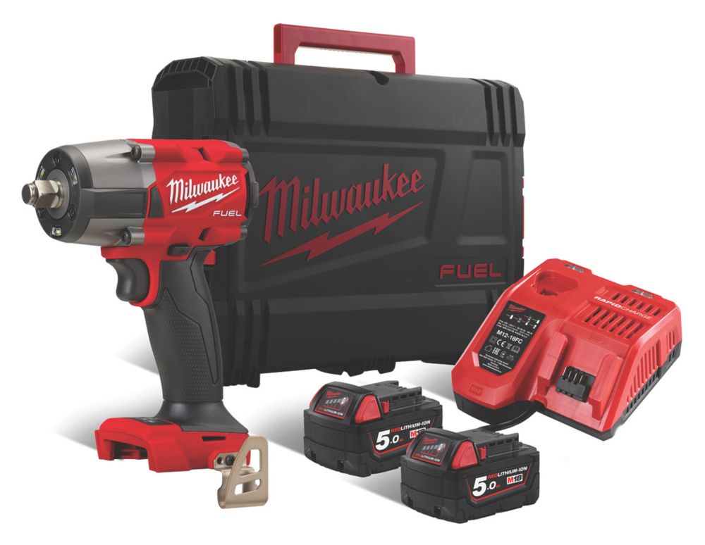 Refurb Milwaukee M18 FMTIW2F12-502X FUEL 18V 2 x 5.0Ah Li-Ion RedLithium Brushless Cordless Impact Wrench