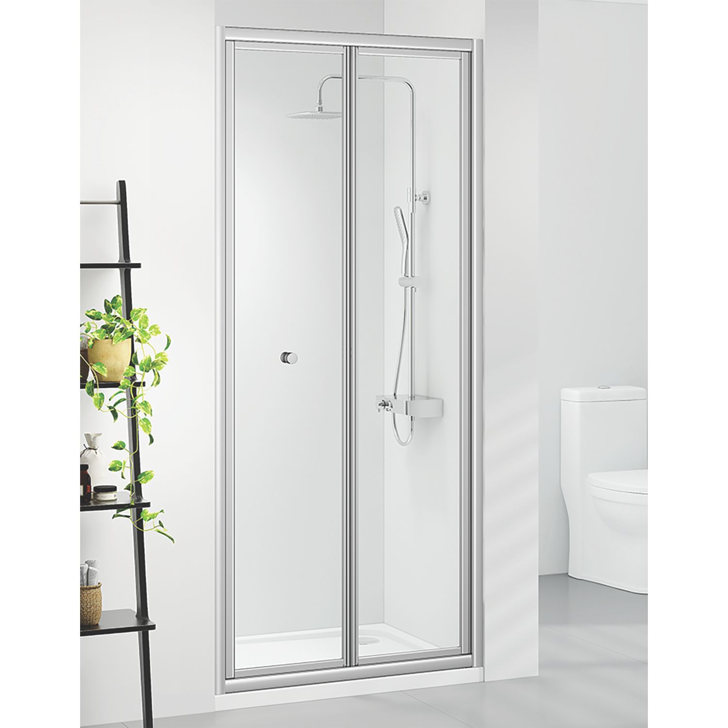 Triton Neo Six Framed Rectangular Bi-Fold Shower Door Chrome 760mm x 1850mm (183TK)