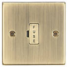 Knightsbridge  13A Unswitched Fused Spur  Antique Brass