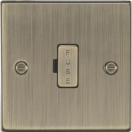 Knightsbridge  13A Unswitched Fused Spur  Antique Brass