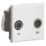 Knightsbridge Diplex Modular Coaxial TV / FM Socket White