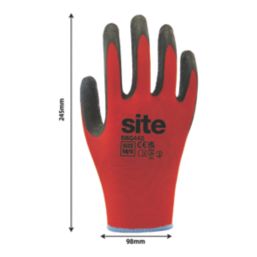 Site SWG440 Safety Gloves Red / Black Medium