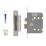 Smith & Locke Fire Rated  Polished Chrome Bathroom Mortice Lock 76mm Case - 57mm Backset