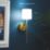 UME  Multi Colour Rechargeable LED Gold Wall Lights with Drum Shade 4.9W 200lm 2 Pack