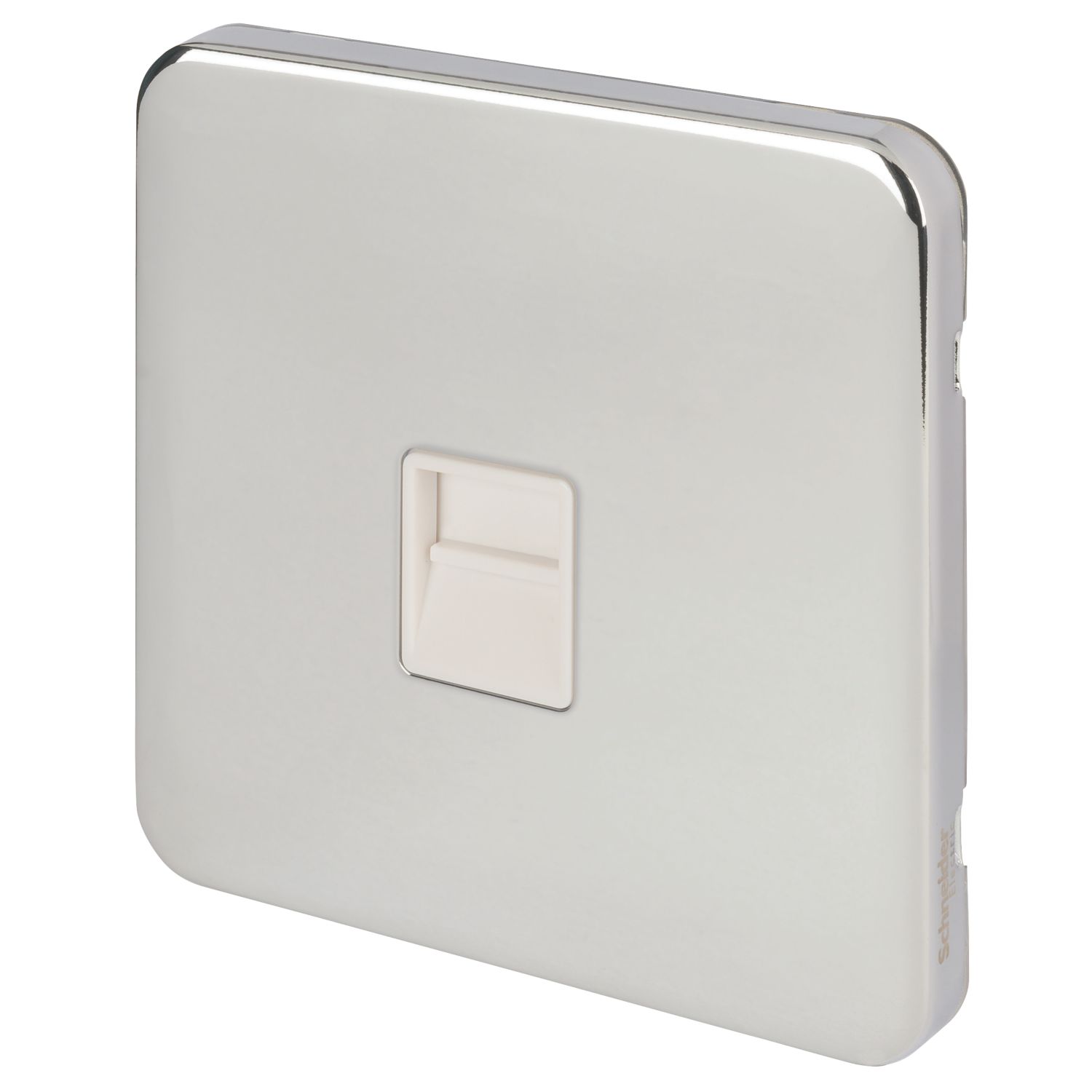Schneider Electric Lisse Deco 1-Gang Master Polished Chrome with White Inserts (184FF)
