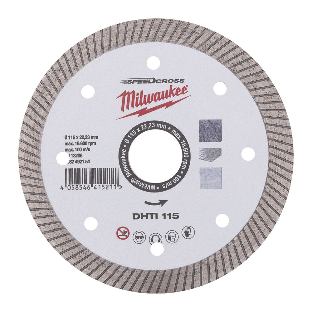 Milwaukee Speedcross DHTI Masonry Diamond Blade 115mm x 22.23mm