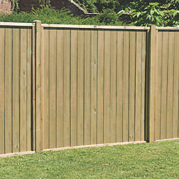 Forest VTGP6PK5HD Vertical Tongue & Groove  Fence Panels Natural Timber 6' x 6' Pack of 5
