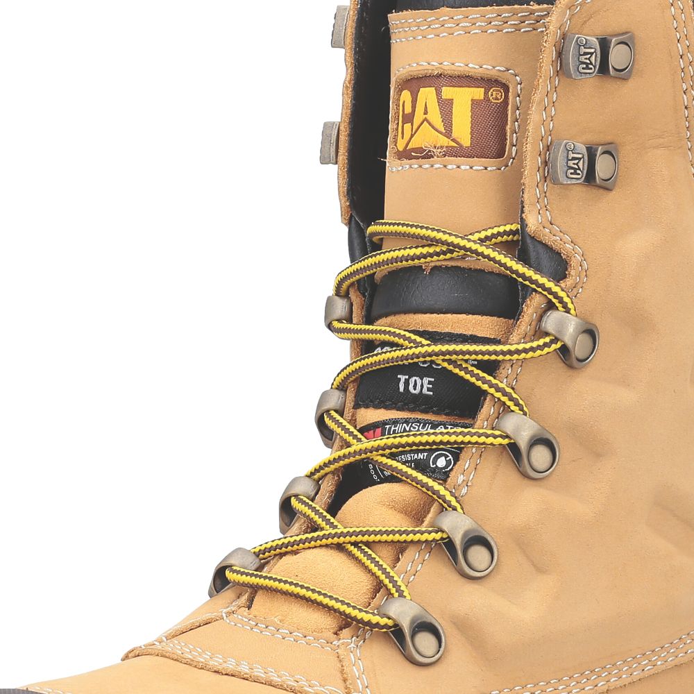 CAT Premier Size 11 Honey Waterproof Safety Boots - Screwfix