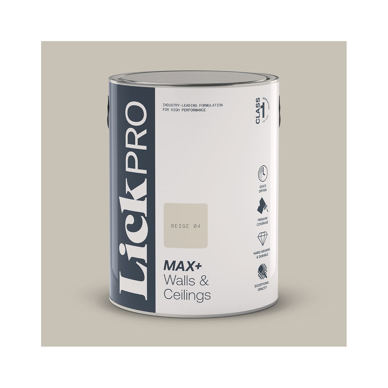 LickPro Max+ 5Ltr Beige 04 Eggshell Emulsion Paint (184JX)
