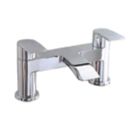 ETAL Spear Polished Chrome 123mm Deck Mounted Lever 2 Tap Holes Bath Mixer Tap