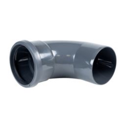 FloPlast  Push-Fit 92.5° Single Socket Pipe Bend Anthracite Grey 110mm