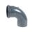 FloPlast  Push-Fit 92.5° Single Socket Pipe Bend Anthracite Grey 110mm