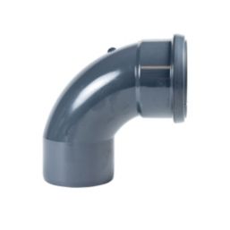 FloPlast  Push-Fit 92.5° Single Socket Pipe Bend Anthracite Grey 110mm