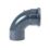 FloPlast  Push-Fit 92.5° Single Socket Pipe Bend Anthracite Grey 110mm