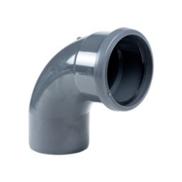 FloPlast  Push-Fit 92.5° Single Socket Pipe Bend Anthracite Grey 110mm