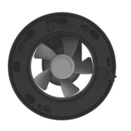 Vent-Axia Svara/496711 100mm (3.93") Axial Bathroom or Kitchen Intelligent Extractor Fan Matt Black 100-240V