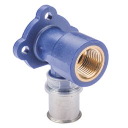 Wavin Tigris  Multi-Layer Composite Press-Fit Adapting 90° BSP Female Plate Elbows 0.5" x 20mm 10 Pack