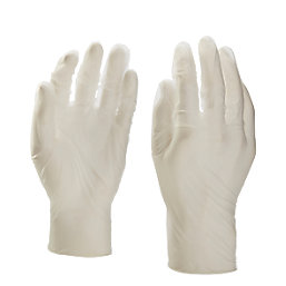 Site  Vinyl Powder-Free Disposable Gloves White Large 100 Pack