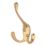 Essentials Tri-Hook Brushed Brass 100mm