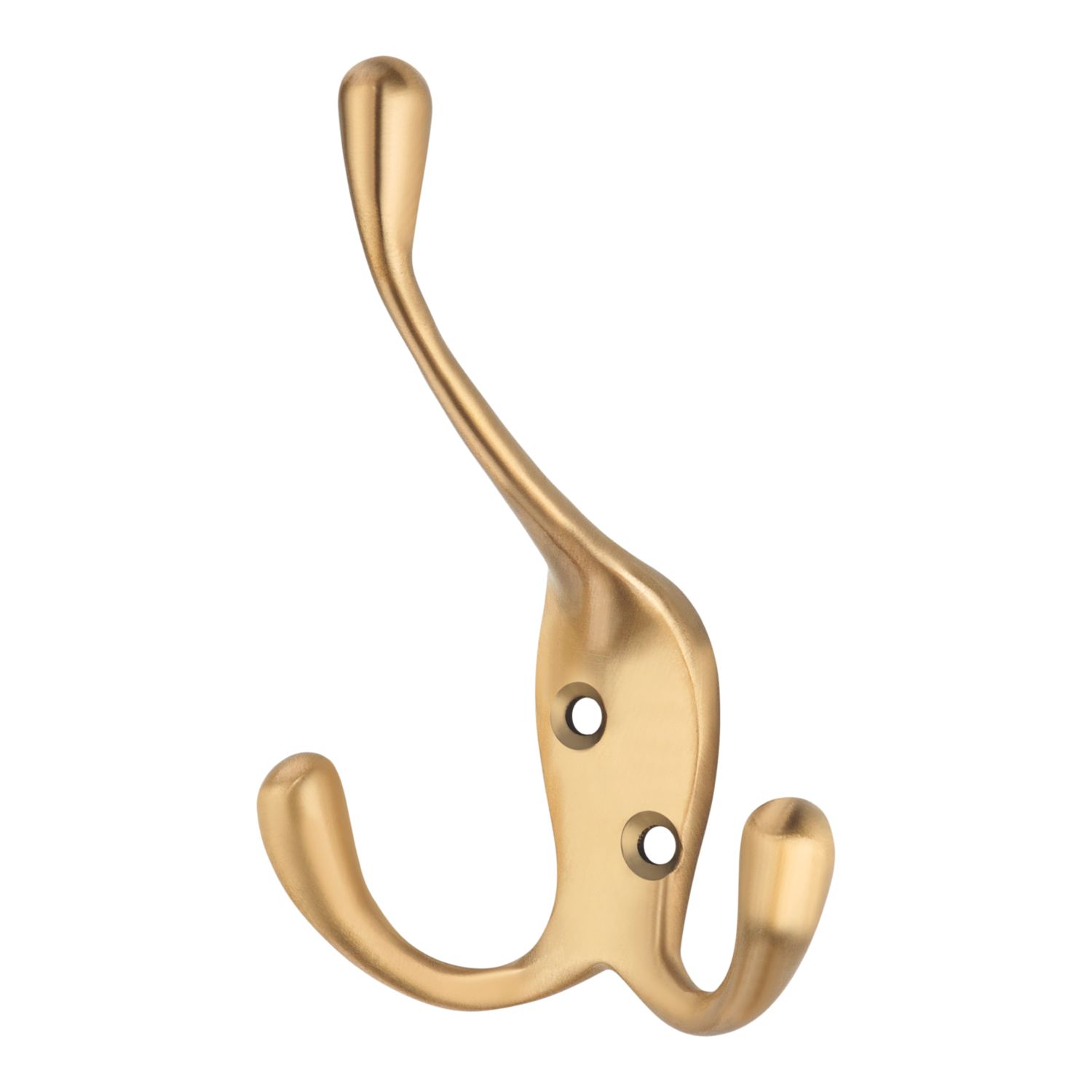 Essentials Tri-Hook Brushed Brass 100mm (184TE)