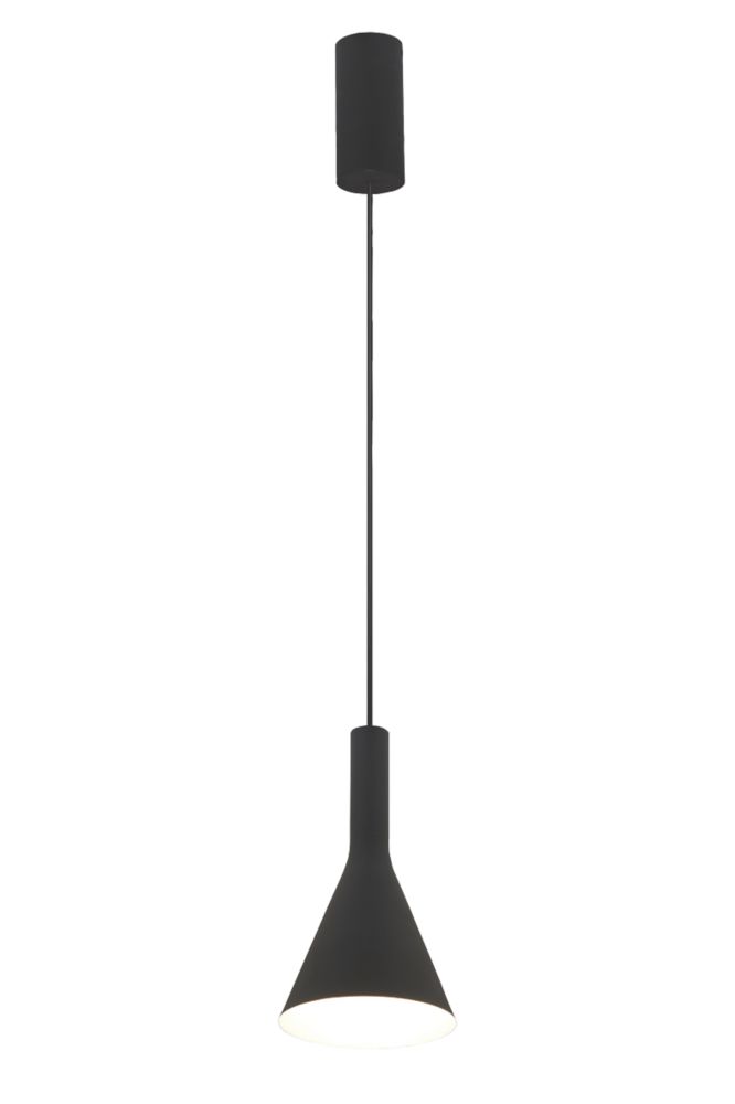 4lite LED Decorative Dimmable Pendant Black 10W 452lm Screwfix